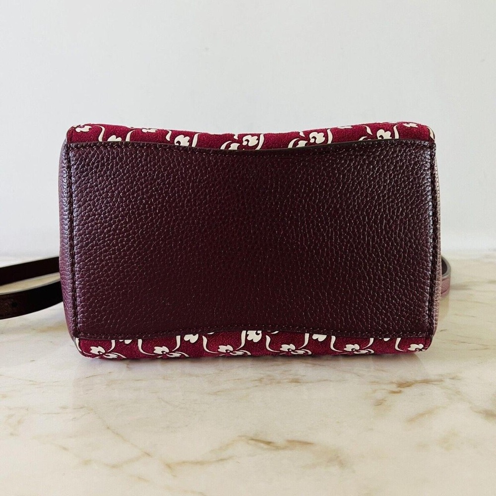 Chic Burgundy Patterned Shoulder Bag - image 4